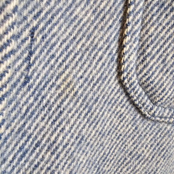 Vintage 90s Woolrich Shirt Jac Mens XXL 2XL Wool Jacket Gray Blue Chore USA Cape - Picture 11 of 15